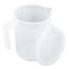 1000ML Large Capacity Food Grade PP Measuring Cup with Lid for Baking Cooking Pastry Kitchen Stable Angled Handle view 1