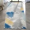 Well Woven Dorado Mariah 2'3" x 7'3" Runner Grey Modern Indoor / Outdoor Floral Area Rug view 1