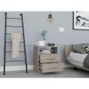 Tuhome Napoles Nightstand in Black with Two Drawers and Open Compartment, Modern Design for Bedroom or Living Room Storage view 4