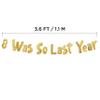 9th Birthday Gold Glitter Banner - Happy 9th Birthday Party Decorations, Supplies and Favors - 9th Wedding Anniversary Decorations view 3
