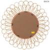 Hobby Lobby Home Decor Flower Rattan Brown Wall Round Mirror view 4