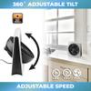 Comfort Zone Turbo Table Desk Fan with 180-Degree Adjustable Head, 10 inch, 3 Speed, Adjustable Tilt, Ideal for Home, Bedroom & Office, CZ111WT view 3