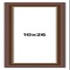 10x26 Frame Brown Beaded Copper Solid Wood Picture Frame Width 2 Inches | Interior Frame Depth 0.5 Inches | Marron Photo Frame | Complete with UV Acrylic, Foam Board Backing & Hanging Hardware view 1