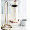 Stainless Steel Kitchen Roll Paper Towel Holder Bathroom Tissue Stand Rose Gold Napkins Rack Home Kitchen Storage Accessories,Golden view 4