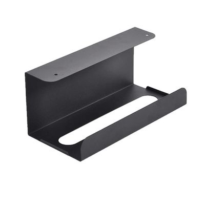 Under Cabinet Paper Towel Holder Iron Tissue Box Storage Rack Tissue Holder Paper Towel Rack Kitchen Towel Hanging Case,Black