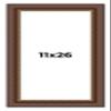 11x26 Frame Brown Beaded Copper Solid Wood Picture Frame Width 2 Inches | Interior Frame Depth 0.5 Inches | Marron Photo Frame | Complete with UV Acrylic, Foam Board Backing & Hanging Hardware view 1