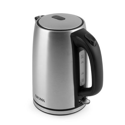 1.7L / 7-Cup Stainless Steel Electric Kettle with Cordless Pouring, Automatic Keep Warm Mode, Powerful & Quick 1750 Wattage (AWK-1402SB)
