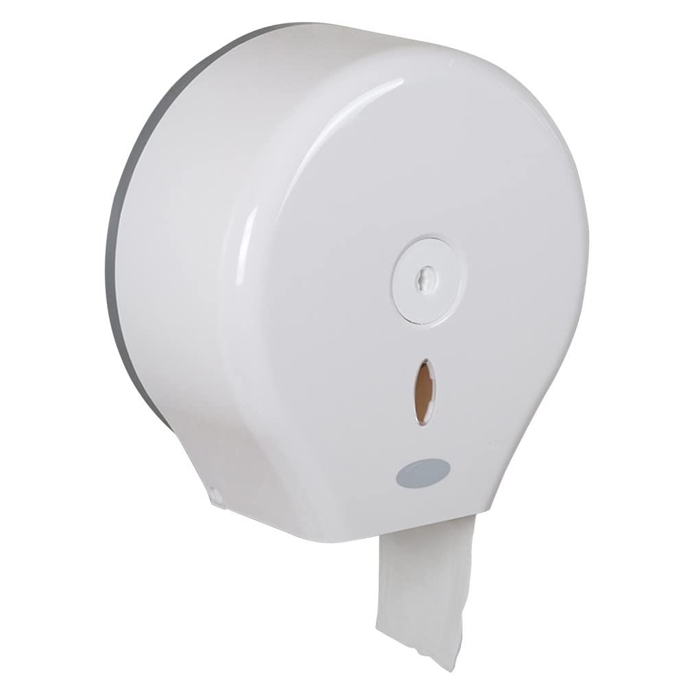 Large Roll Paper Holder Wall-Mounted Bathroom Paper Towel Dispenser Paper Towel Holder Dispenser Kitchen Toilet Tissue Dispenser,w