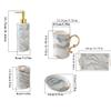 Kitchen Liquid Dispencer Container Ceramic Brushing Mouth Cup Toothbrush Holder Soap Dispenser Household Bathroom Bathroom Washing Six-piece Set Reusable Pump-Bottles Dispensers ( Size : X-Small ) view 2