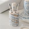 Kitchen Liquid Dispencer Container Ceramic Brushing Mouth Cup Toothbrush Holder Soap Dispenser Household Bathroom Bathroom Washing Six-piece Set Reusable Pump-Bottles Dispensers ( Size : X-Small ) view 4