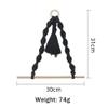 Nordic Wooden Towel Rack Macrame Rope Toilet Paper Holder Hanging Tapestry Home Hotel Bathroom Decoration Supplies Towel Shelf,White,China view 2