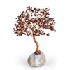 KARMA AND LUCK, Pursuit of Passion, Real Garnet Crystal Feng Shui Tree Home Decor, Wrapped in Copper Wire on Agate Base, Made in Bali, Medium 8" view 1