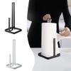 Kitchen Roll Paper Towel Holder Bathroom Tissue Stand Black and White Napkins Rack Home Kitchen Storage Accessories,B(with a Hole) view 3