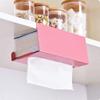 Under Cabinet Paper Towel Holder Iron Tissue Box Storage Rack Tissue Holder Paper Towel Rack Kitchen Towel Hanging Case,Light Green view 3