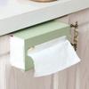 Under Cabinet Paper Towel Holder Iron Tissue Box Storage Rack Tissue Holder Paper Towel Rack Kitchen Towel Hanging Case,Light Green view 4