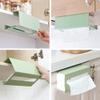 Under Cabinet Paper Towel Holder Iron Tissue Box Storage Rack Tissue Holder Paper Towel Rack Kitchen Towel Hanging Case,Blue view 3