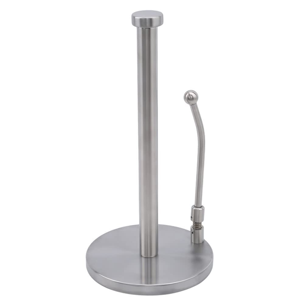 Stainless Steel Punch-Free Kitchen European Marble Vertical Paper Towel Rack Countertop Creative Roll Holder,Sliver Big