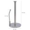 Stainless Steel Punch-Free Kitchen European Marble Vertical Paper Towel Rack Countertop Creative Roll Holder,Sliver Big view 2