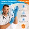 ANBOSON 6 mil Disposable Nitrile Gloves, Heavy Duty Disposable Glove, Cooking Gloves, Latex Free, Powder Free (Blue of 100, Large) view 2