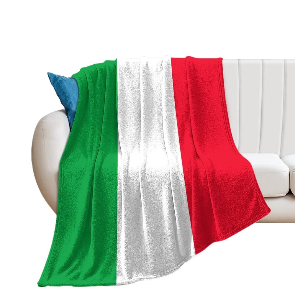 Ditooms Italy Flag Blanket, Country Flag Throws, Plush Super Soft Warm Flannel Blanket for Couch Bed Sofa Cover Chair - Great Gift for Friend Men Women 50"x60"