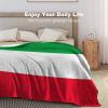 Ditooms Italy Flag Blanket, Country Flag Throws, Plush Super Soft Warm Flannel Blanket for Couch Bed Sofa Cover Chair - Great Gift for Friend Men Women 50"x60" view 4
