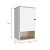 Atlin Designs Modern Wood Bathroom Medicine Cabinet in Light Oak/White view 3