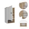Atlin Designs Modern Wood Bathroom Medicine Cabinet in Light Oak/White view 4