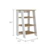 Atlin Designs Modern Wood Linen Cabinet, 29.7 in Height, Light Oak/White Finish, 4-Shelf Storage, Compact Bathroom Organization, Freestanding Design for Linens, Towels, and Toiletries view 3
