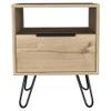 Atlin Designs Modern Metal Night Stand with Two Shelves in Black view 1