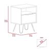 Atlin Designs Modern Metal Night Stand with Two Shelves in Black view 3