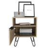 Atlin Designs Modern Metal Night Stand with Two Shelves in Black view 4