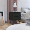 Atlin Designs Modern Metal Bedroom Nightstand with 2-Drawer in Black view 2