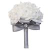 Wedding Bouquets for Brides or Bridesmaid, Crystals Silk Rose Bride Bridesmaid Hand Holding Bouquet White Artificial Flowers for Home Party Wedding Decoration view 1