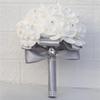 Wedding Bouquets for Brides or Bridesmaid, Crystals Silk Rose Bride Bridesmaid Hand Holding Bouquet White Artificial Flowers for Home Party Wedding Decoration view 3