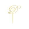 Vinisong Rustic Wedding Cake Topper Initial Cake Topper Letter D Cake Topper Monogram Cake Topper Gold Acrylic Cake Toppers for Wedding Anniversary Birthday Party Decor Supplies view 2
