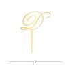 Vinisong Rustic Wedding Cake Topper Initial Cake Topper Letter D Cake Topper Monogram Cake Topper Gold Acrylic Cake Toppers for Wedding Anniversary Birthday Party Decor Supplies view 3