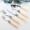 CATHYLIN REVERIE Collection 18/10 Stainless Steel Vintage Flatware set,Sliverware set,Dishwasher safe (30, Champagne) view 2