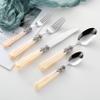 CATHYLIN REVERIE Collection 18/10 Stainless Steel Vintage Flatware set,Sliverware set,Dishwasher safe (30, Champagne) view 3