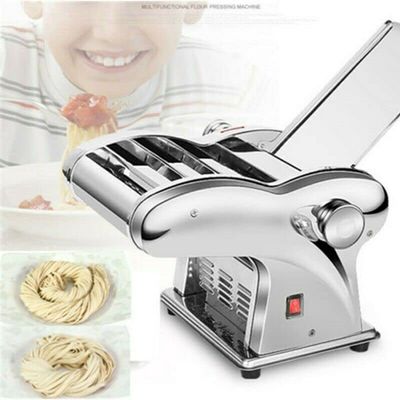 110V Electric Pasta Maker Machine Automatic with 4 Cutter :1.5mm 2.5mm 3mm and 9mm surface, Pasta Roller and Cutter Set Spaghetti Fettuccini Noodles