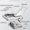 110V Electric Pasta Maker Machine Automatic with 4 Cutter :1.5mm 2.5mm 3mm and 9mm surface, Pasta Roller and Cutter Set Spaghetti Fettuccini Noodles view 3