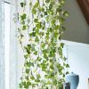 Solar Fairy String Lights Leaves Arfificial Ivy Vine Maple Plant Green Garland Hanging Cute Wall Bedroom Office Curtain Decor (Maple Warm White,5M) view 2