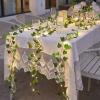 Solar Fairy String Lights Leaves Arfificial Ivy Vine Maple Plant Green Garland Hanging Cute Wall Bedroom Office Curtain Decor (Maple Warm White,5M) view 3