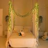 Solar Fairy String Lights Leaves Arfificial Ivy Vine Maple Plant Green Garland Hanging Cute Wall Bedroom Office Curtain Decor (Maple Warm White,5M) view 4