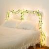 Solar Fairy String Lights Leaves Arfificial Ivy Vine Maple Plant Green Garland Hanging Cute Wall Bedroom Office Curtain Decor (Ivy Vine Warm White,5M) view 2
