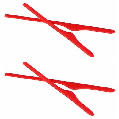 ExactFitt Replacement Temple Ear Socks for Oakley OX3122 OX3125 OX5089 OX5148 Glass Frames (Red - 2 Pairs)