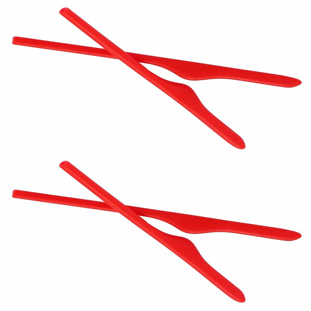 ExactFitt Replacement Temple Ear Socks for Oakley OX3122 OX3125 OX5089 OX5148 Glass Frames (Red - 2 Pairs)