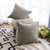 Jeanerlor Set of 2 20"x20" Pillowcase Cousion Cover Decor Cotton Linen with Unique Design to Embellish Balcony/Reception,(50 x 50cm), Gray view 1
