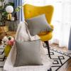 Jeanerlor Set of 2 20"x20" Pillowcase Cousion Cover Decor Cotton Linen with Unique Design to Embellish Balcony/Reception,(50 x 50cm), Gray view 2