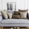Jeanerlor Set of 2 20"x20" Pillowcase Cousion Cover Decor Cotton Linen with Unique Design to Embellish Balcony/Reception,(50 x 50cm), Gray view 4