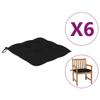 Chair Cushions 4 pcs Gray 19.7"x19.7"x2.8" Fabric view 2